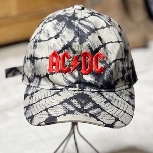 NWOT AC/DC Tie Dye Embroidered Logo Adjustable Baseball Hat Cap OS Unisex